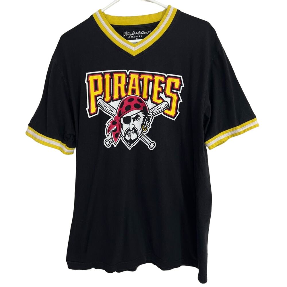Wright & Ditson Pittsburgh Pirates Men's Jersey T-shirt Black/Yellow Size XL
